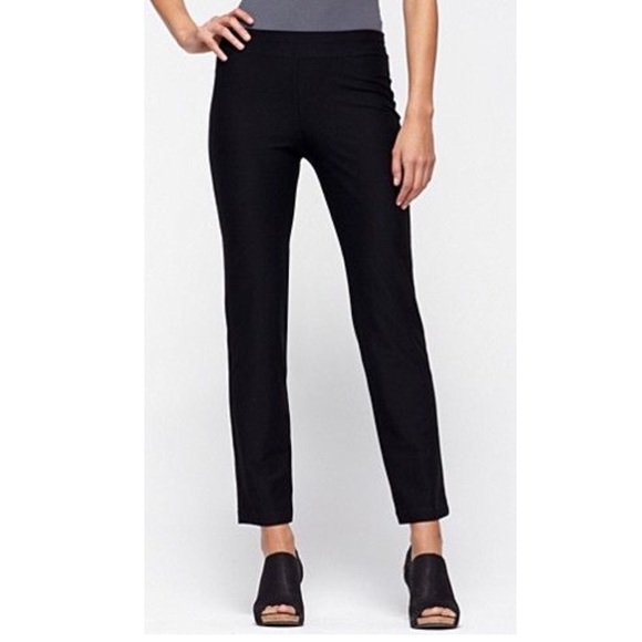 eileen fisher slim crepe ankle pants